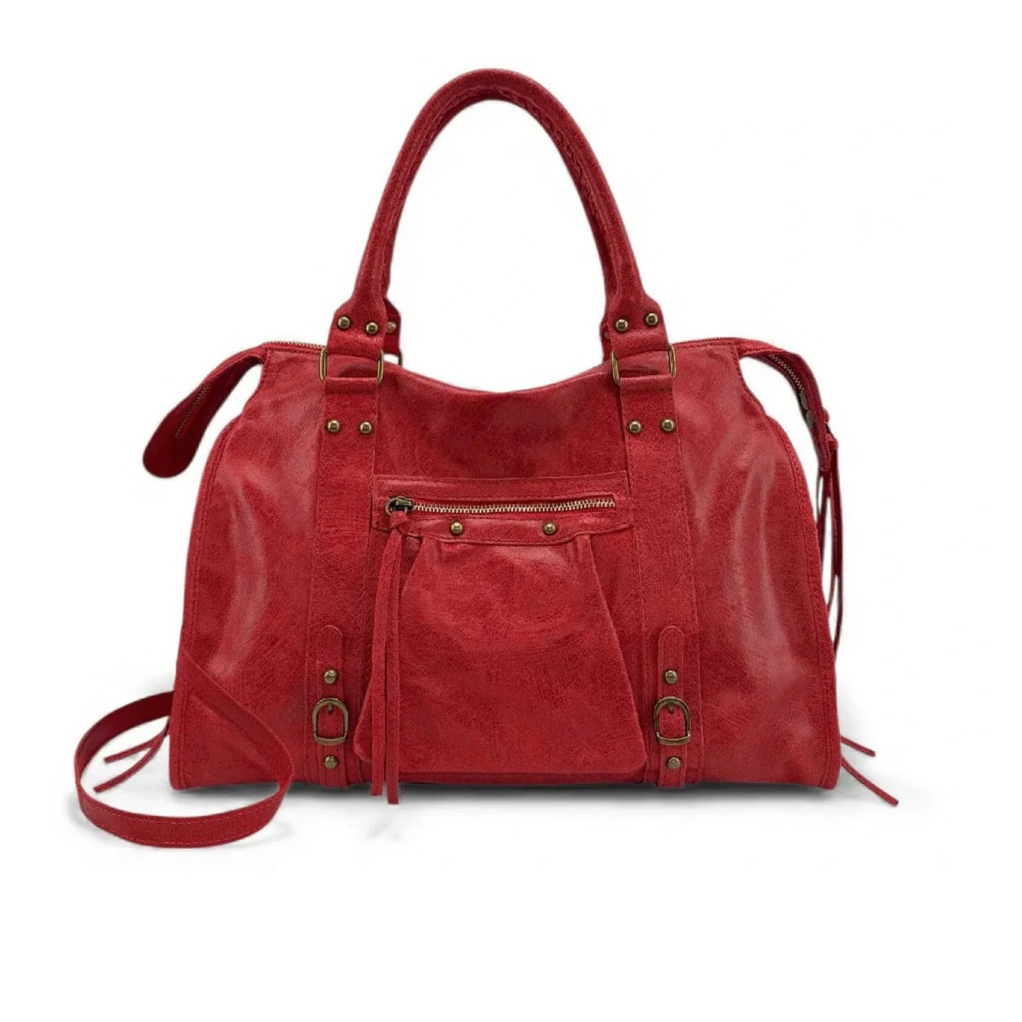 THE ROXY CITY LEATHER BAG - ROUGE  - VIA CURATED BY | Only €135 | NOW AVAILABLE TO SHOP at IAMINHATELOVE 