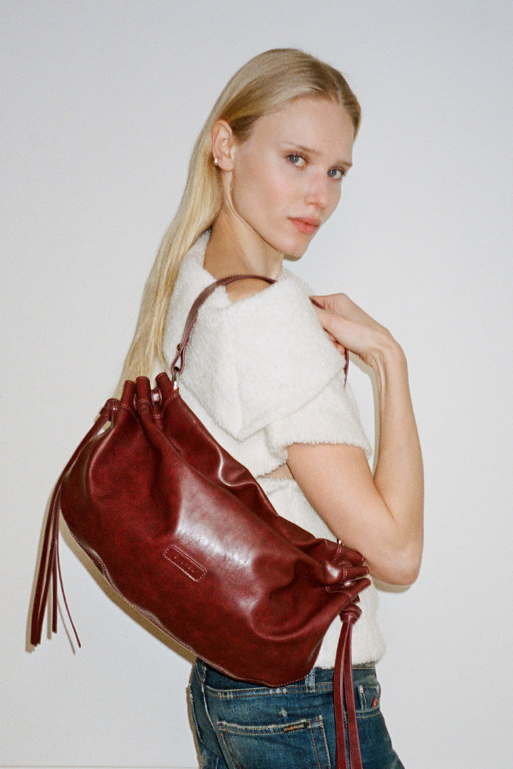 THE IRIS BAG - MAROON  - VIA SILFEN STUDIO | Only €79 | NOW AVAILABLE TO SHOP at IAMINHATELOVE 
