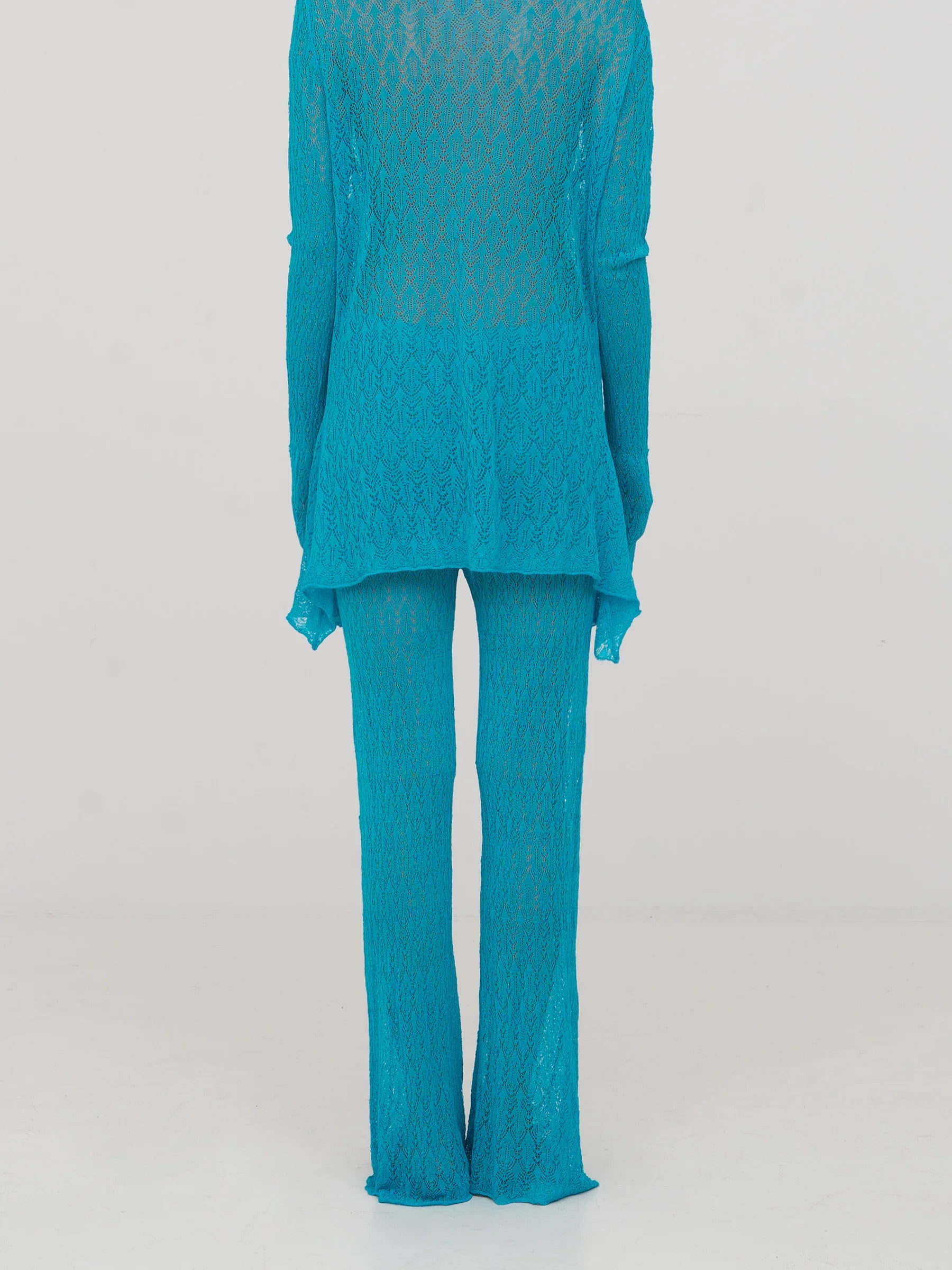 THE SAINT KNIT BLUE MAXI PANTS  - VIA CARMEN SAYS | Only €84 | NOW AVAILABLE TO SHOP at IAMINHATELOVE 