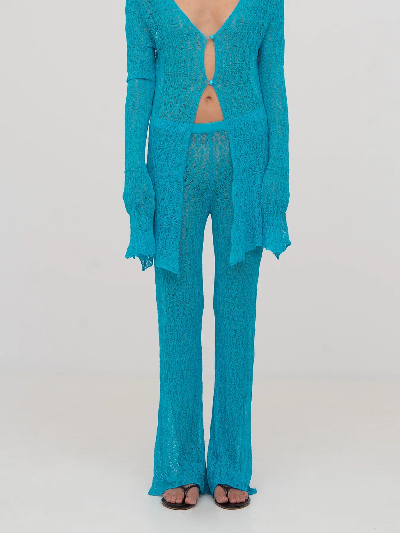 THE SAINT KNIT BLUE MAXI PANTS  - VIA CARMEN SAYS | Only €84 | NOW AVAILABLE TO SHOP at IAMINHATELOVE 