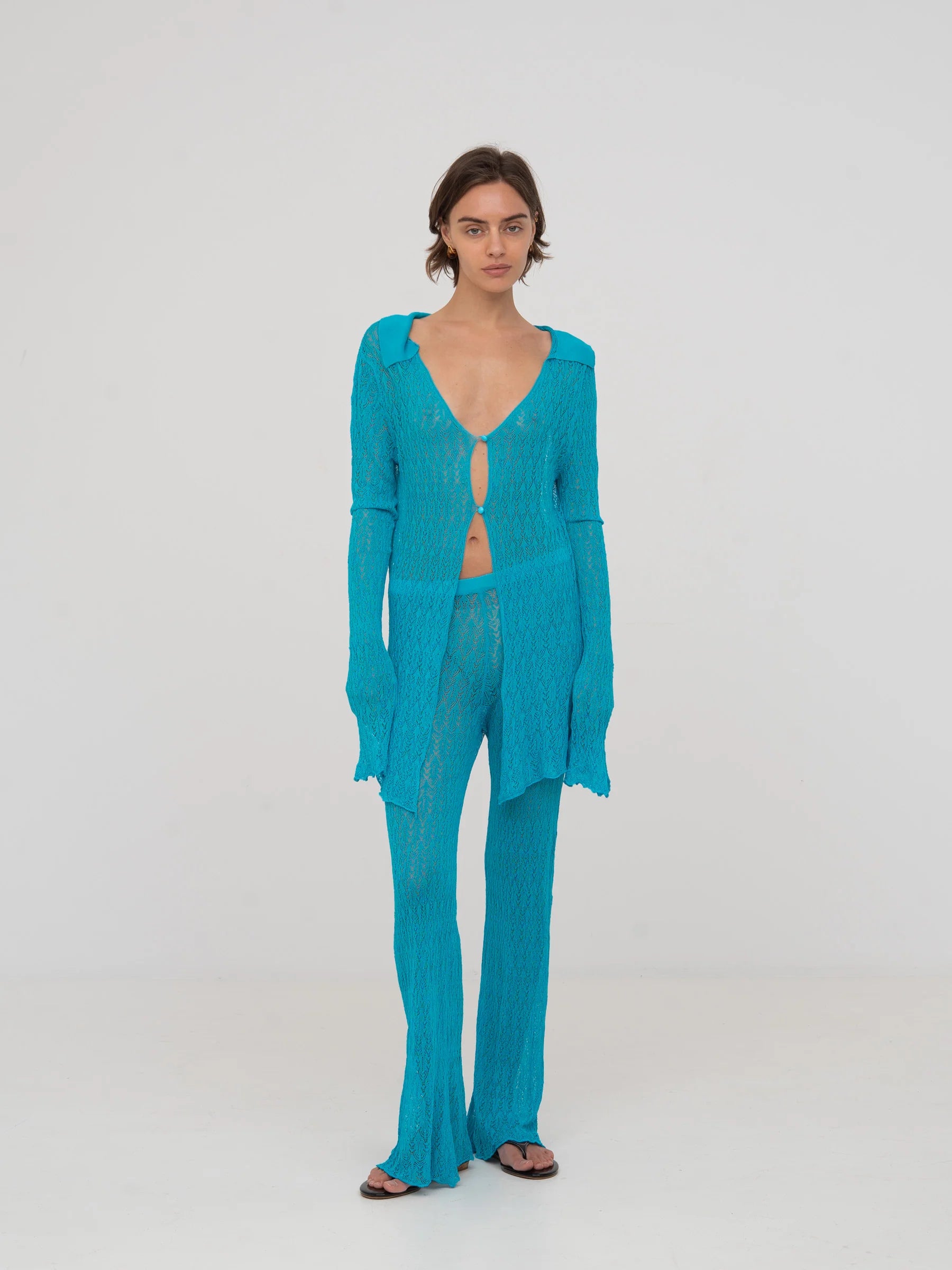 THE SAINT KNIT BLUE MAXI PANTS  - VIA CARMEN SAYS | Only €84 | NOW AVAILABLE TO SHOP at IAMINHATELOVE 