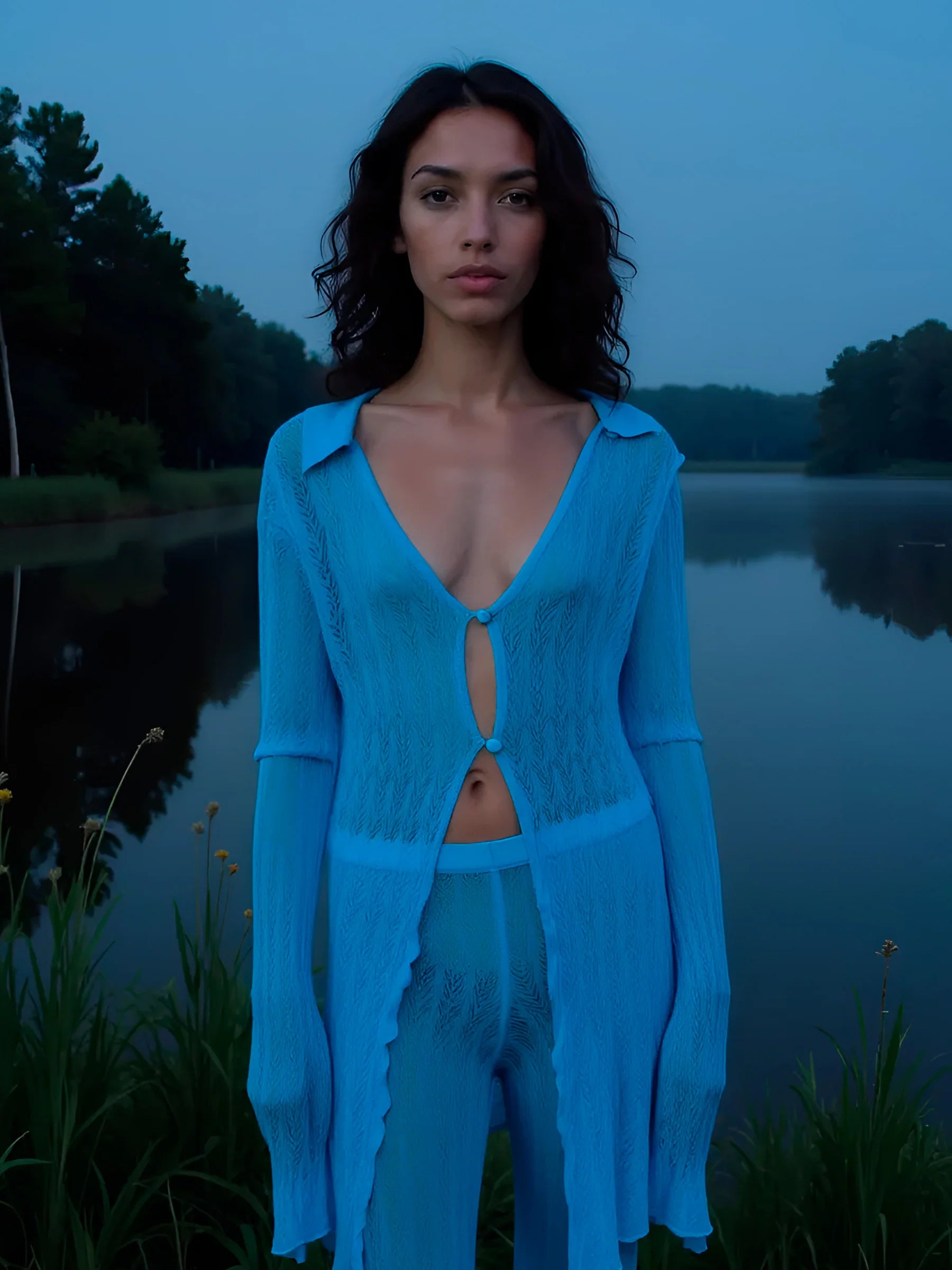 THE SAINT KNIT BLUE MAXI TOP  - VIA CARMEN SAYS | Only €84 | NOW AVAILABLE TO SHOP at IAMINHATELOVE 