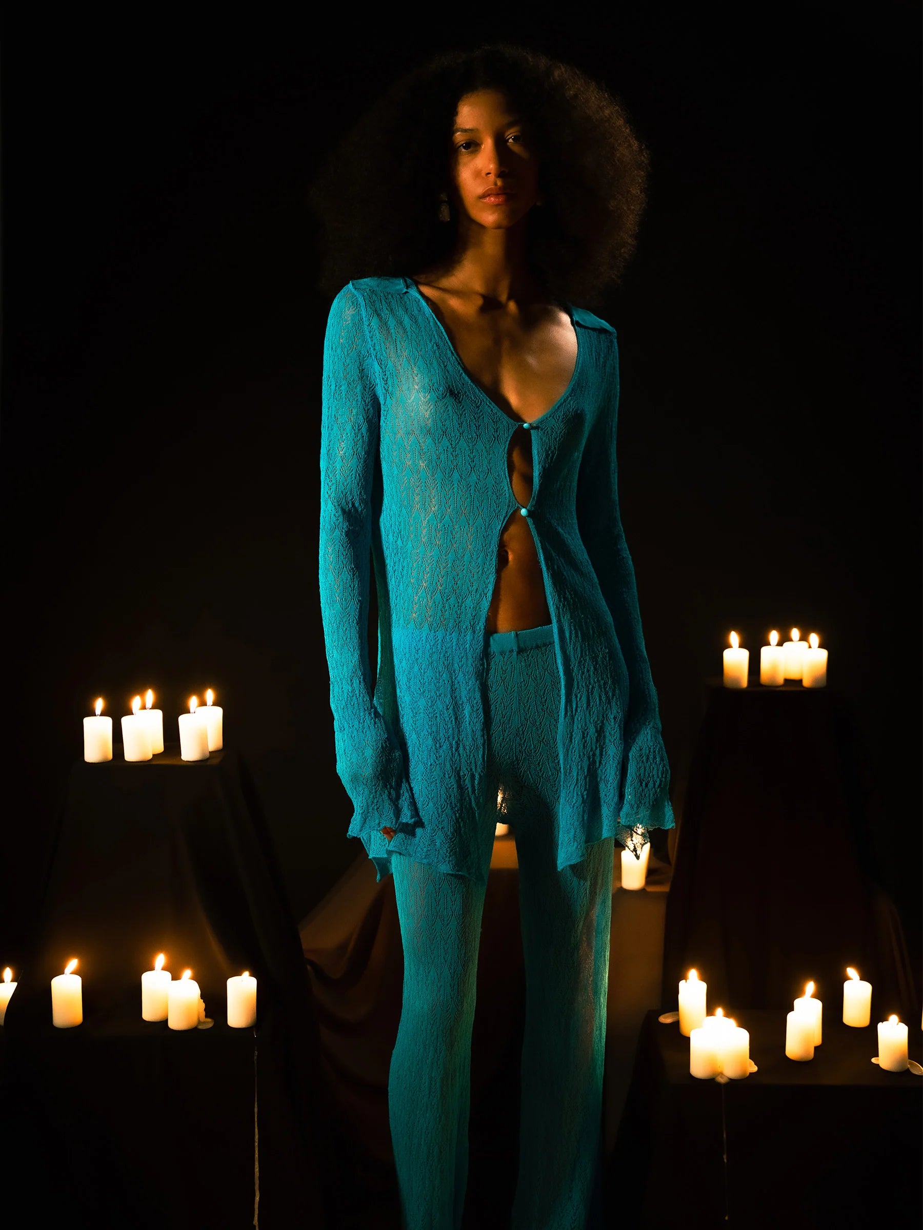 THE SAINT KNIT BLUE MAXI TOP  - VIA CARMEN SAYS | Only €84 | NOW AVAILABLE TO SHOP at IAMINHATELOVE 