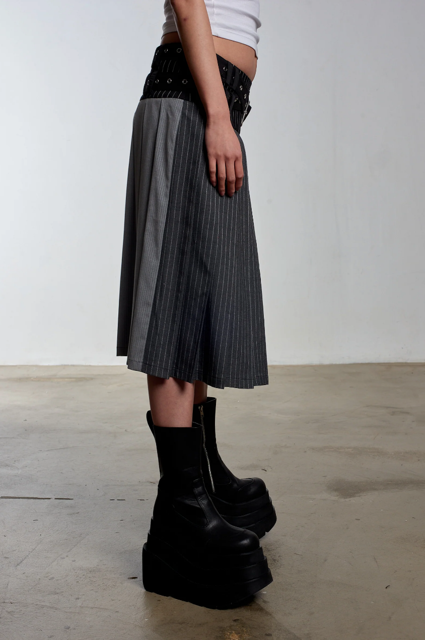 WARRIOR PLEATED MIDI KILT SKIRT  - VIA THE RAGGED PRIEST | Only €69 | NOW AVAILABLE TO SHOP at IAMINHATELOVE