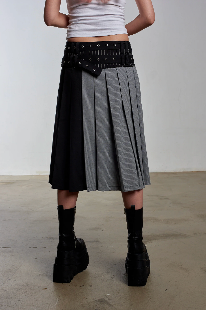 WARRIOR PLEATED MIDI KILT SKIRT  - VIA THE RAGGED PRIEST | Only €69 | NOW AVAILABLE TO SHOP at IAMINHATELOVE