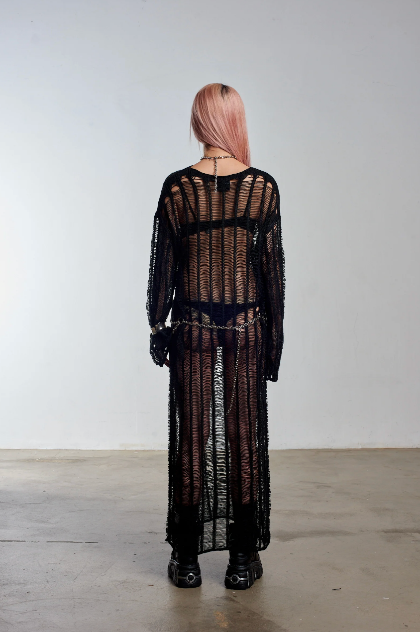 ARMOUR CHAIN HARNESS SHEER KNIT DRESS  - VIA THE RAGGED PRIEST | Only €99 | NOW AVAILABLE TO SHOP at IAMINHATELOVE