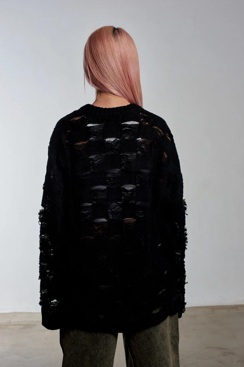 SHEER HELL LADDER KNIT - EXCLUSIVE Knitwear from THE RAGGED PRIEST - Just €67! SHOP NOW AT IAMINHATELOVE BOTH IN STORE FOR CYPRUS AND ONLINE WORLDWIDE @ IAMINHATELOVE.COM