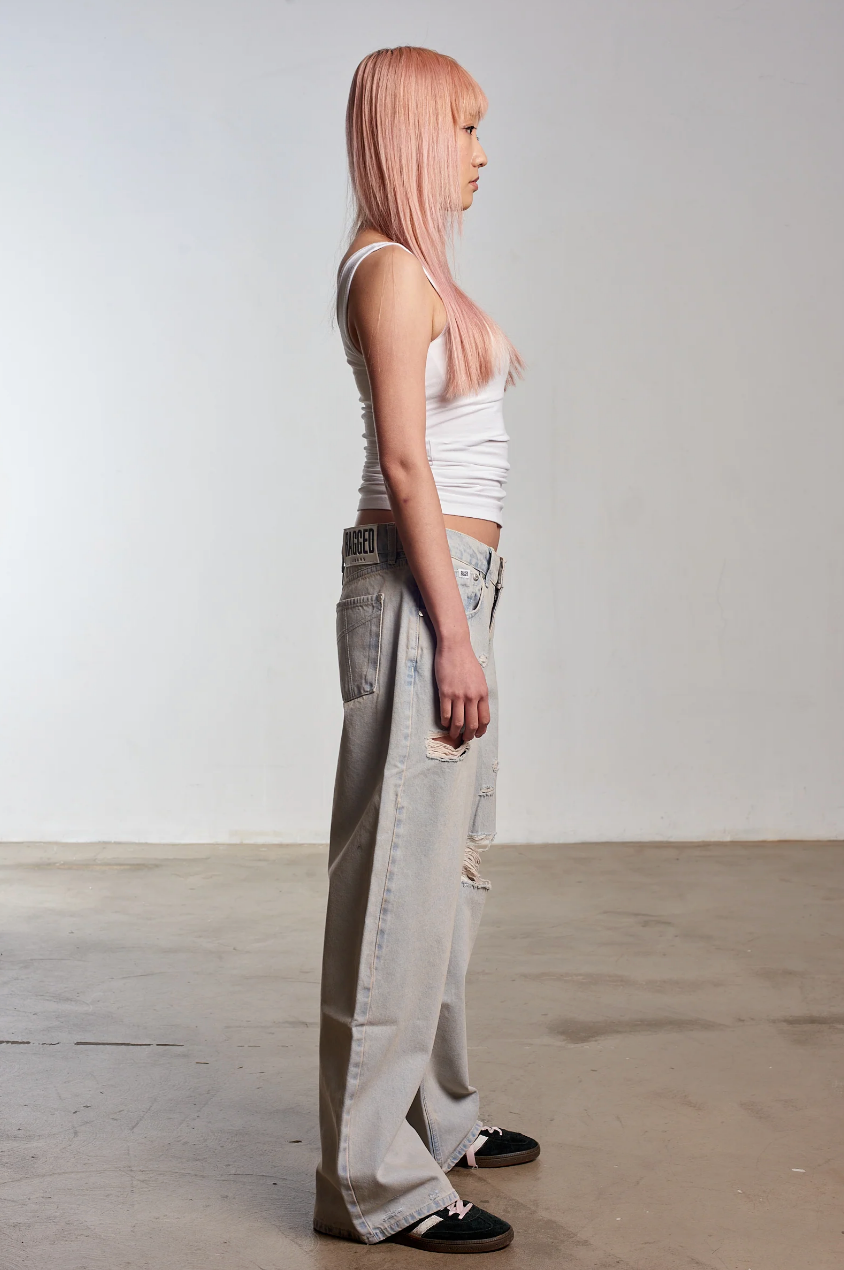 PINK WASH DISTRESSED RELEASE JEAN  - VIA THE RAGGED PRIEST | Only €70.50 | NOW AVAILABLE TO SHOP at IAMINHATELOVE