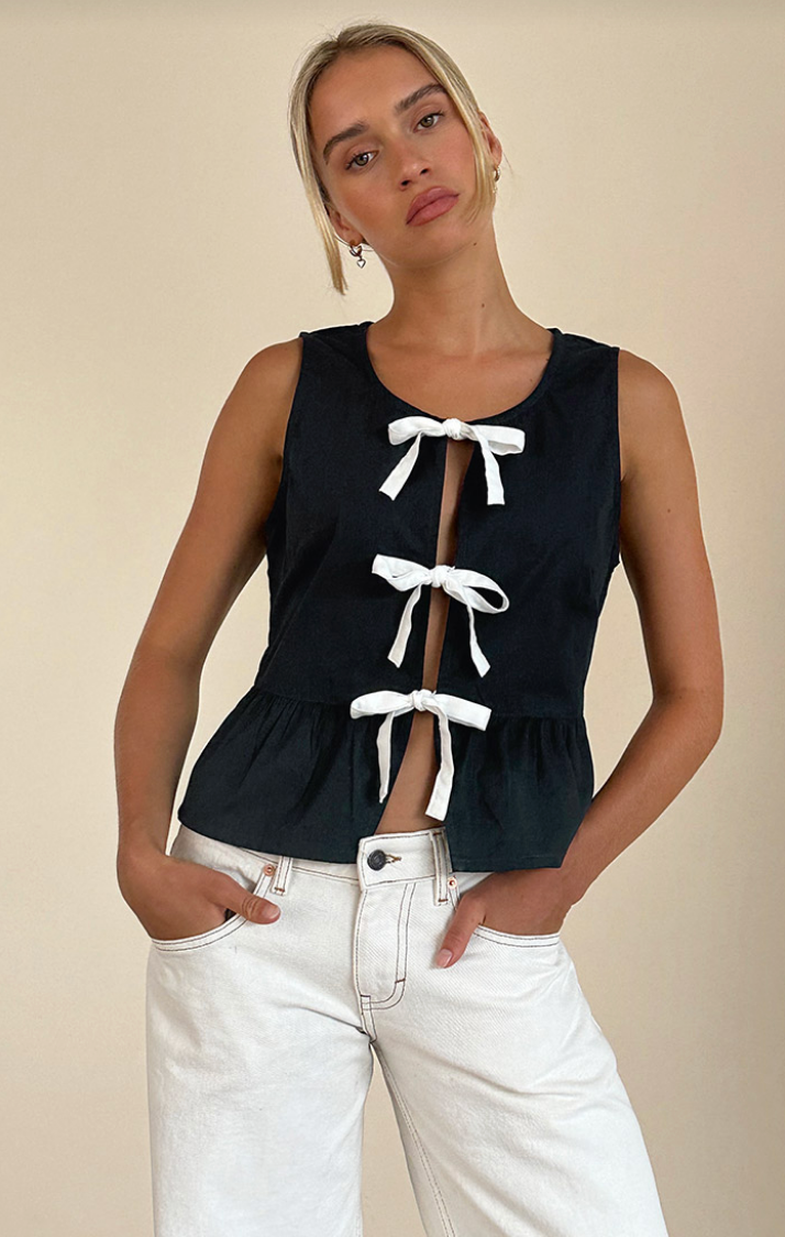 THE RYOTI BOW TOP - MOTEL ROCKS  - VIA MOTEL ROCKS | Only €38 | NOW AVAILABLE TO SHOP at IAMINHATELOVE