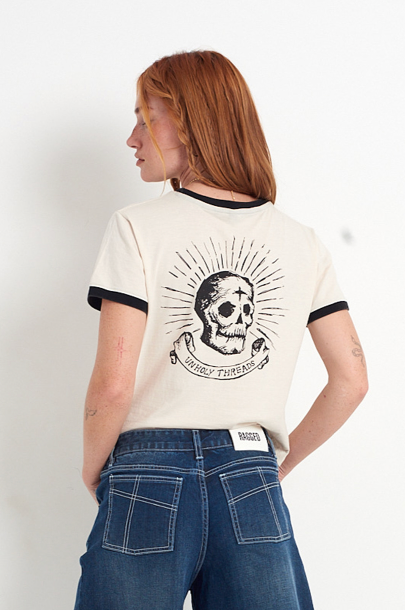 THE SKULL BABY TEE  - VIA THE RAGGED PRIEST | Only €48 | NOW AVAILABLE TO SHOP at IAMINHATELOVE