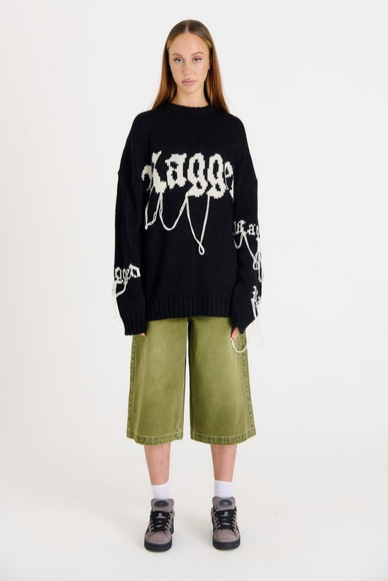 TANGLED LOGO KNIT - EXCLUSIVE Knitwear from THE RAGGED PRIEST - Just €86! SHOP NOW AT IAMINHATELOVE BOTH IN STORE FOR CYPRUS AND ONLINE WORLDWIDE @ IAMINHATELOVE.COM