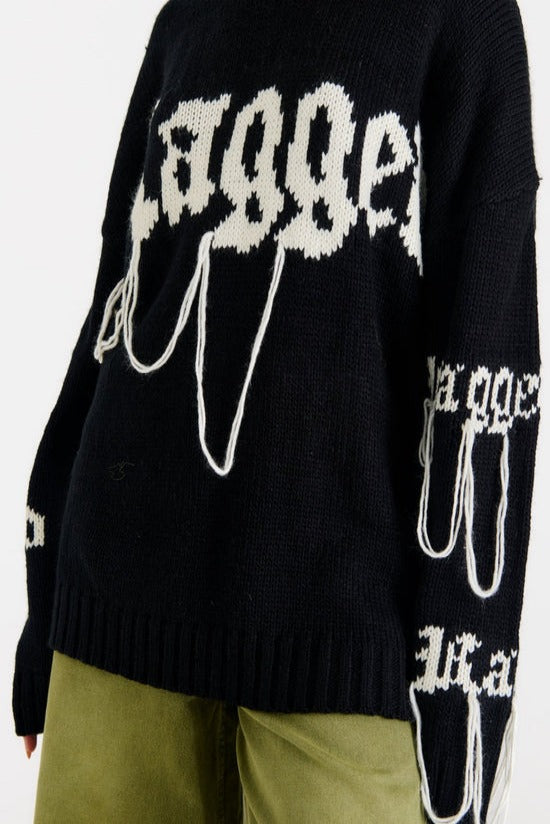 TANGLED LOGO KNIT - EXCLUSIVE Knitwear from THE RAGGED PRIEST - Just €86! SHOP NOW AT IAMINHATELOVE BOTH IN STORE FOR CYPRUS AND ONLINE WORLDWIDE @ IAMINHATELOVE.COM