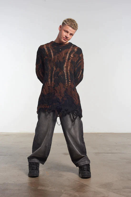 EXPLORE BLEACH DYE OVERSIZED KNIT - EXCLUSIVE Knitwear from THE RAGGED PRIEST - Just $86! SHOP NOW AT IAMINHATELOVE BOTH IN STORE FOR CYPRUS AND ONLINE WORLDWIDE