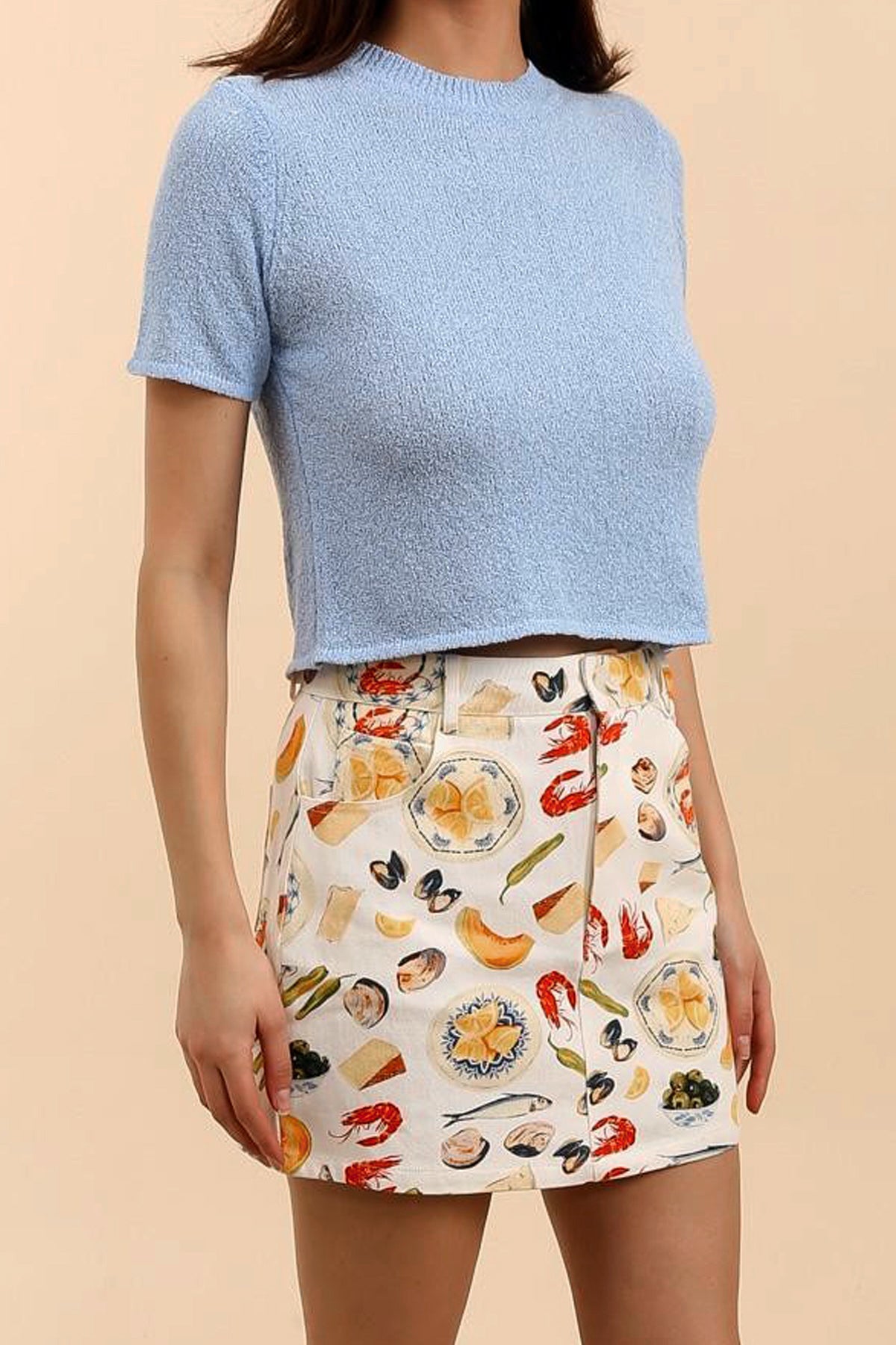THE SEASIDE FEAST MINI SKIRT  - VIA CURATED BY | Only €52 | NOW AVAILABLE TO SHOP at IAMINHATELOVE
