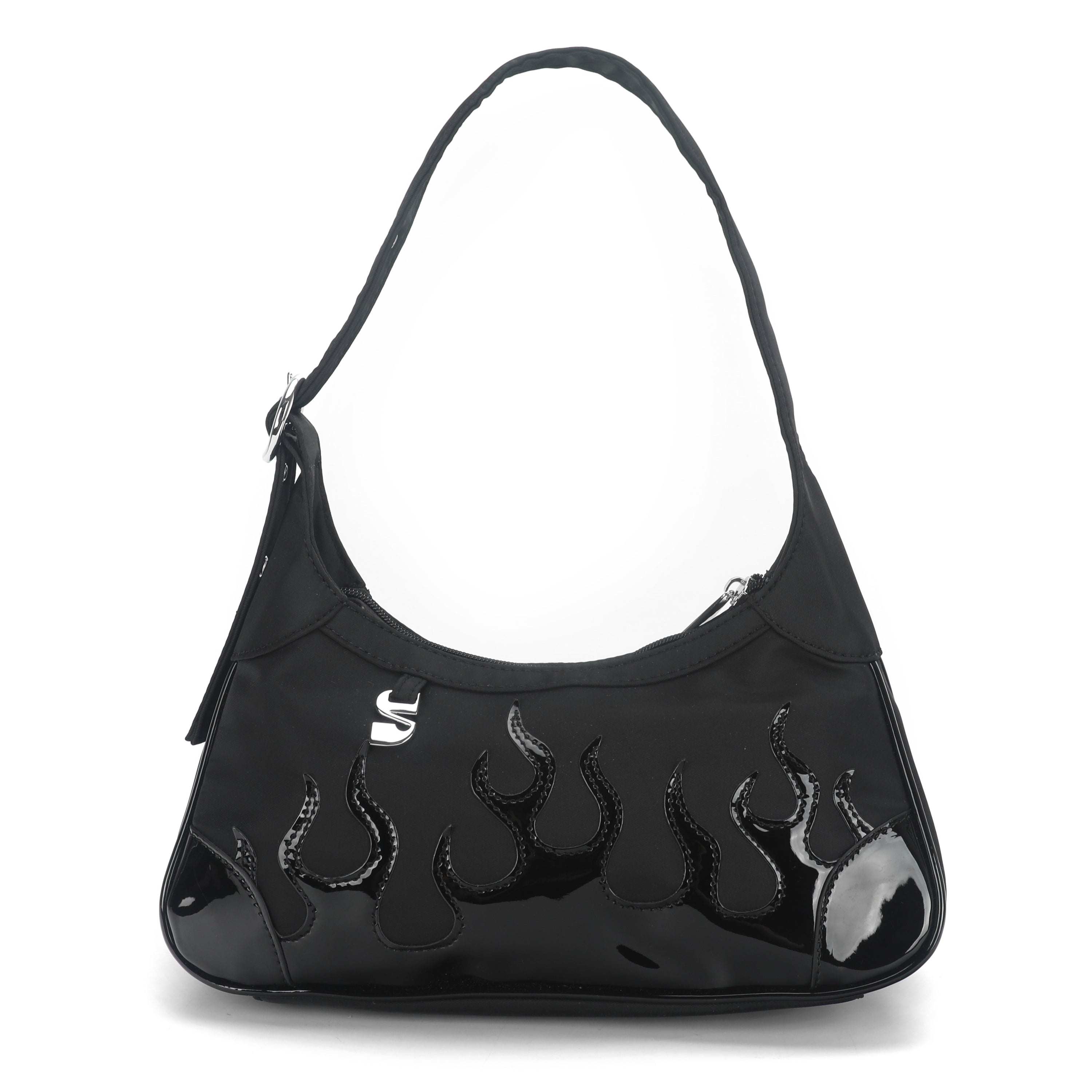 THORA SHOULDER BAG - BLACK FLAME  - VIA SILFEN | Only €72 | NOW AVAILABLE TO SHOP at IAMINHATELOVE