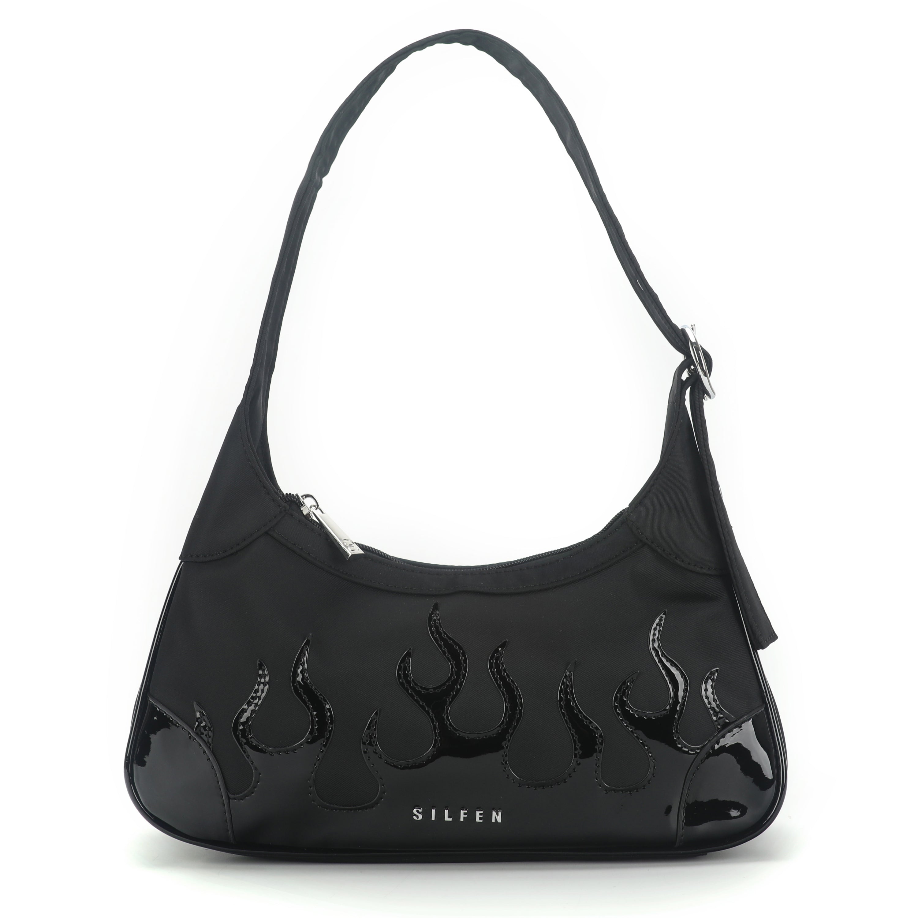 THORA SHOULDER BAG - BLACK FLAME  - VIA SILFEN | Only €72 | NOW AVAILABLE TO SHOP at IAMINHATELOVE