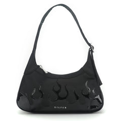 THORA SHOULDER BAG - BLACK FLAME - EXCLUSIVE Bags from SILFEN - Just $80! SHOP NOW AT IAMINHATELOVE BOTH IN STORE FOR CYPRUS AND ONLINE WORLDWIDE