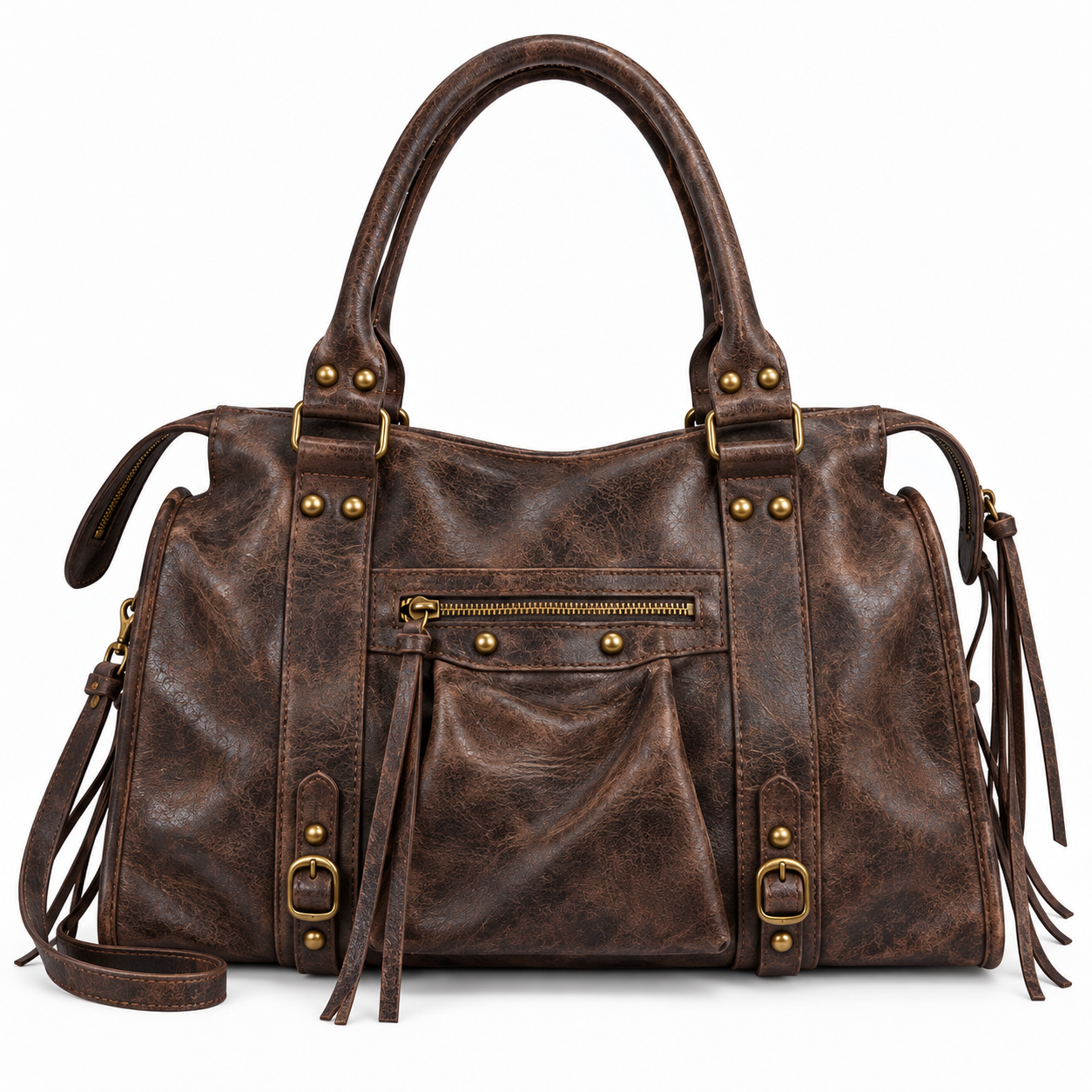 THE ROXY CITY LEATHER BAG - DARK BROWN  - VIA CURATED BY | Only €135 | NOW AVAILABLE TO SHOP at IAMINHATELOVE 