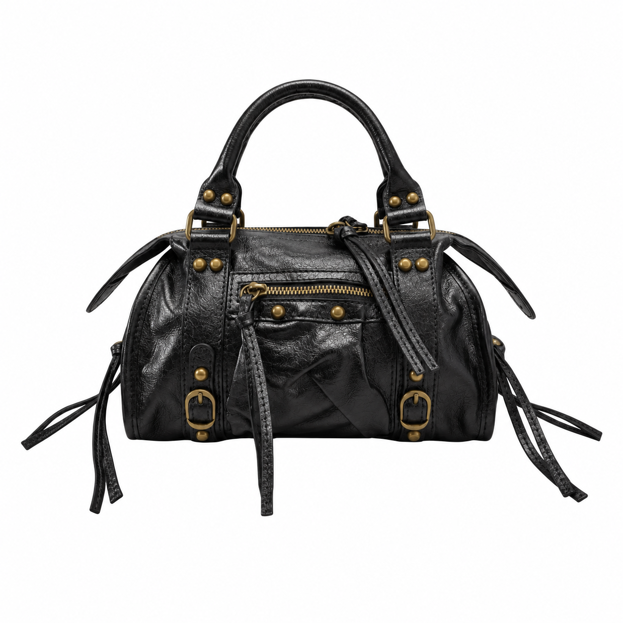 THE MINI ROXY CITY LEATHER BAG - IRIDESCENT BLACK  - VIA CURATED BY | Only €99 | NOW AVAILABLE TO SHOP at IAMINHATELOVE 