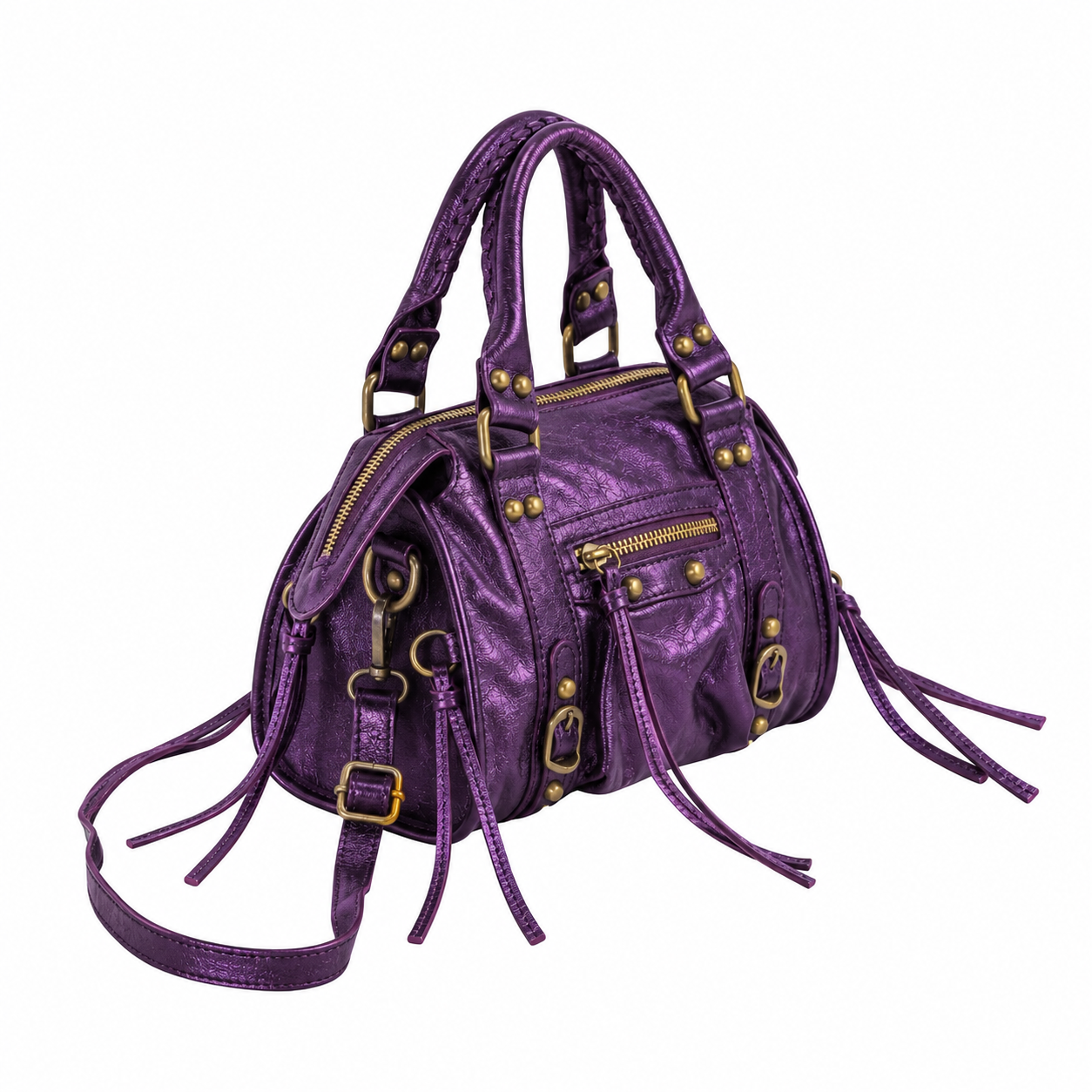 THE MINI ROXY CITY LEATHER BAG - IRIDESCENT PURPLE  - VIA CURATED BY | Only €99 | NOW AVAILABLE TO SHOP at IAMINHATELOVE 