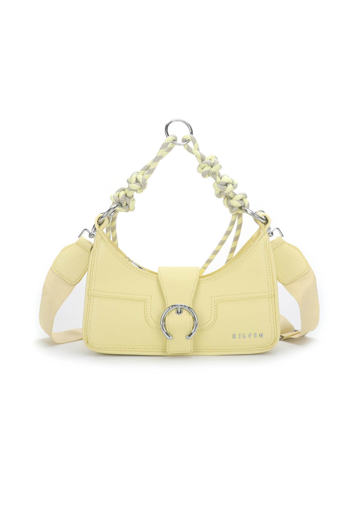 THE RECYCLED ALBA SHOULDER BAG - LIGHT YELLOW  - VIA SILFEN STUDIO | Only €79.99 | NOW AVAILABLE TO SHOP at IAMINHATELOVE