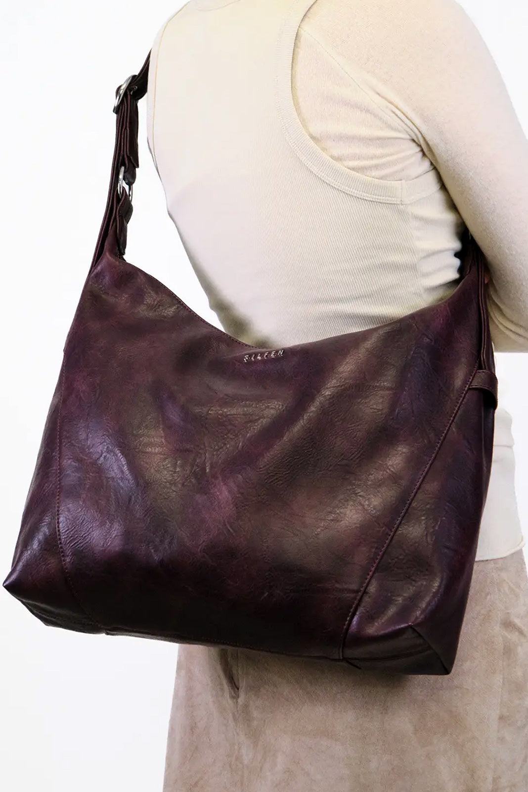 THE ELLIE CROSSBODY BAG - PLUM  - VIA SILFEN STUDIO | Only €99 | NOW AVAILABLE TO SHOP at IAMINHATELOVE 