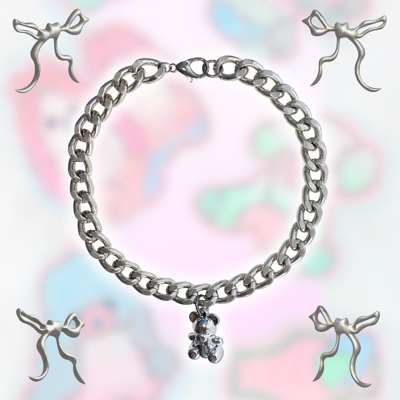 THE BABY BEAR SEMI CHOKER CHAIN NECKLACE - EXCLUSIVE Jewelry from SOFT RUINS - Just $50! SHOP NOW AT IAMINHATELOVE BOTH IN STORE FOR CYPRUS AND ONLINE WORLDWIDE
