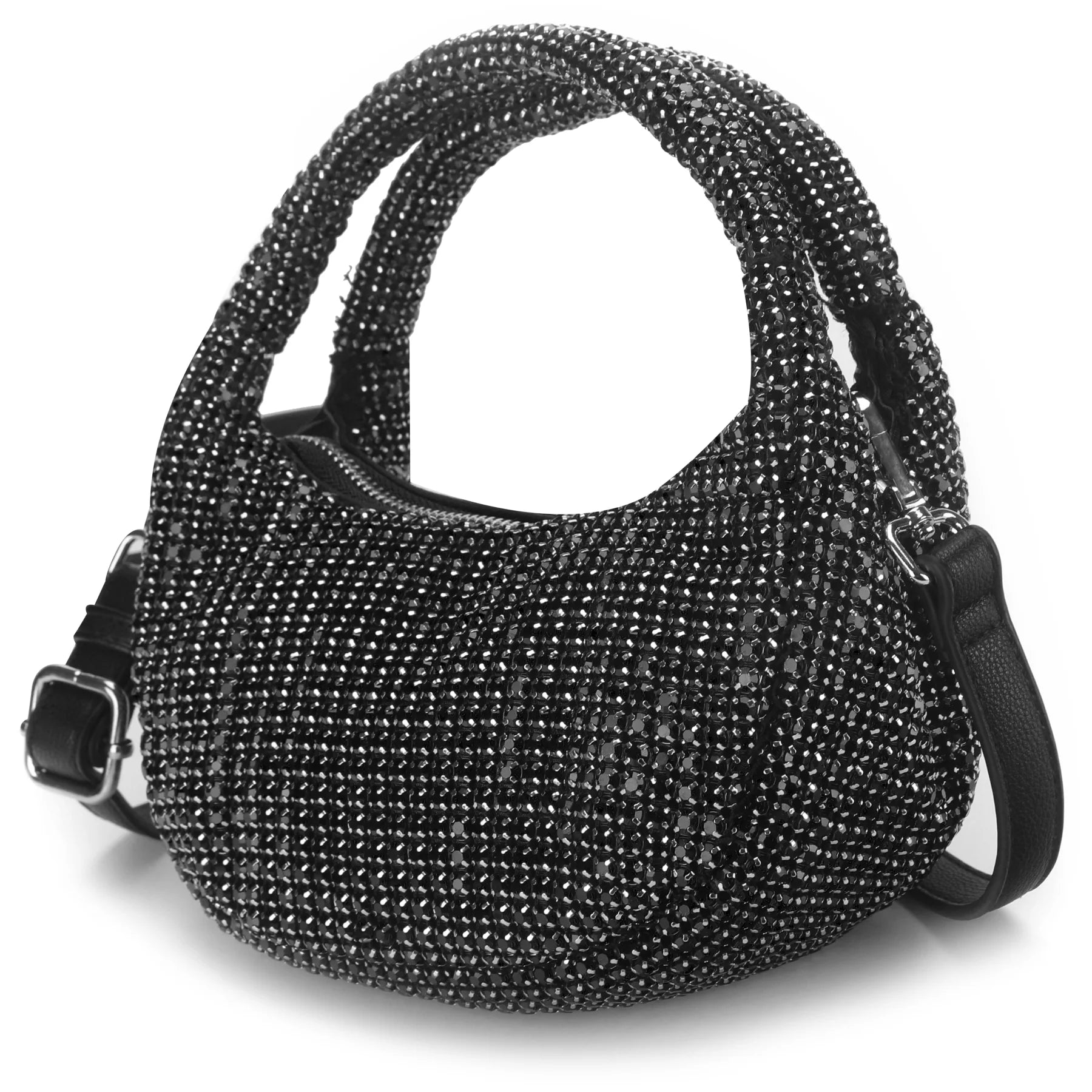 THE MINI MONA PARTY HANDBAG - SPARKLY BLACK  - VIA SILFEN | Only €72 | NOW AVAILABLE TO SHOP at IAMINHATELOVE