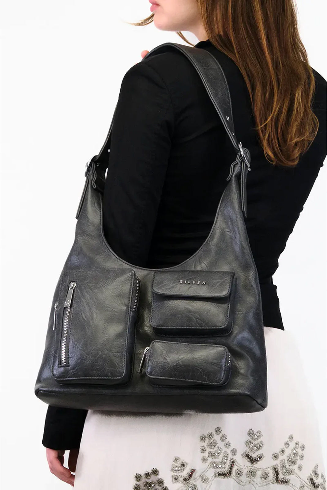 THE NORA CROSSBODY BAG - GRAVEL  - VIA SILFEN STUDIO | Only €99 | NOW AVAILABLE TO SHOP at IAMINHATELOVE 