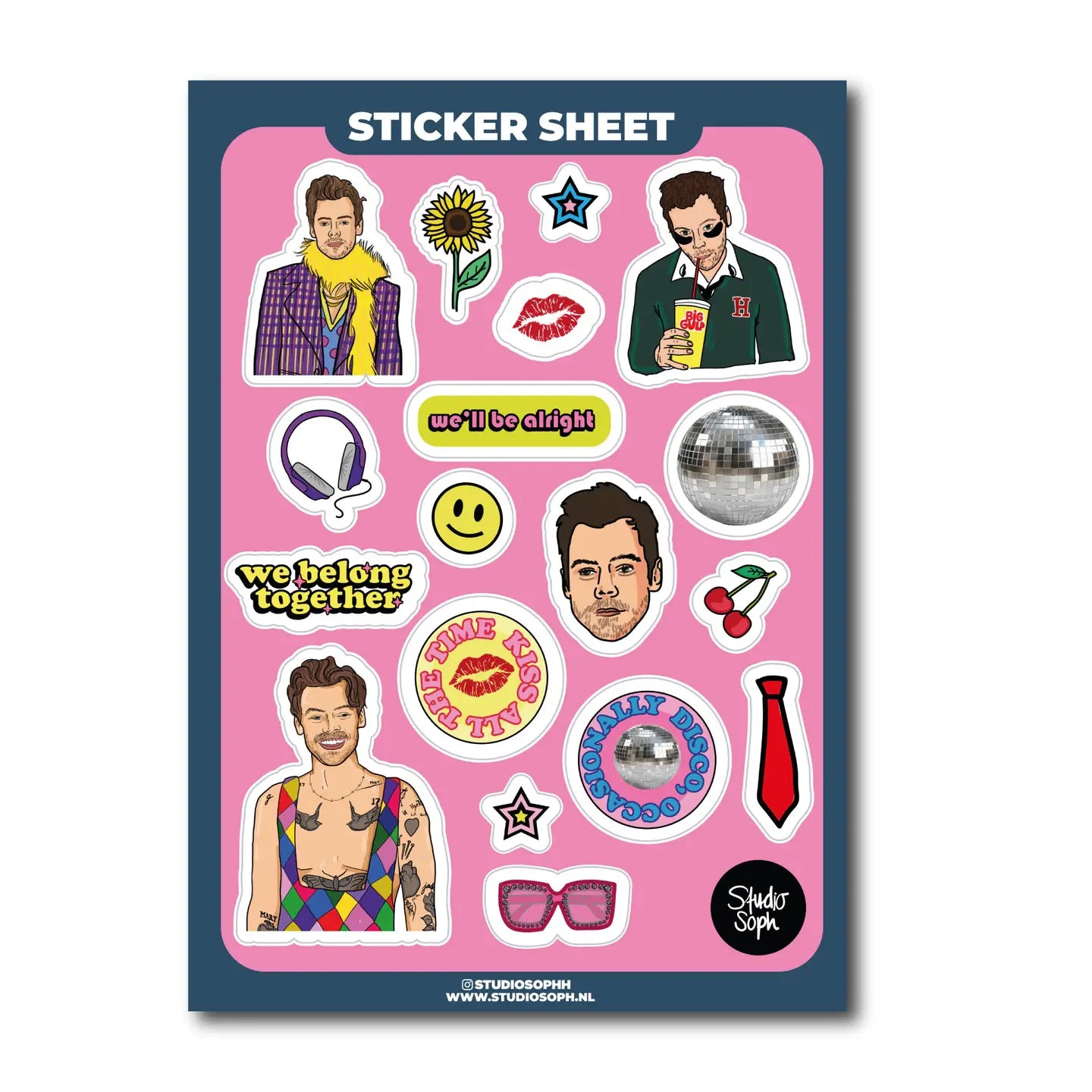 THE HARRY, KISS + DISCO STICKER SHEET  - VIA IAMINHATELOVE | Only €6 | NOW AVAILABLE TO SHOP at IAMINHATELOVE 