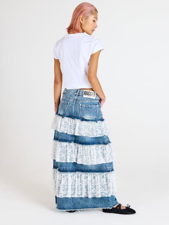 THE BABYDOLL DENIM MAXI SKIRT - EXCLUSIVE Denim from THE RAGGED PRIEST - Just €103! SHOP NOW AT IAMINHATELOVE BOTH IN STORE FOR CYPRUS AND ONLINE WORLDWIDE @ IAMINHATELOVE.COM