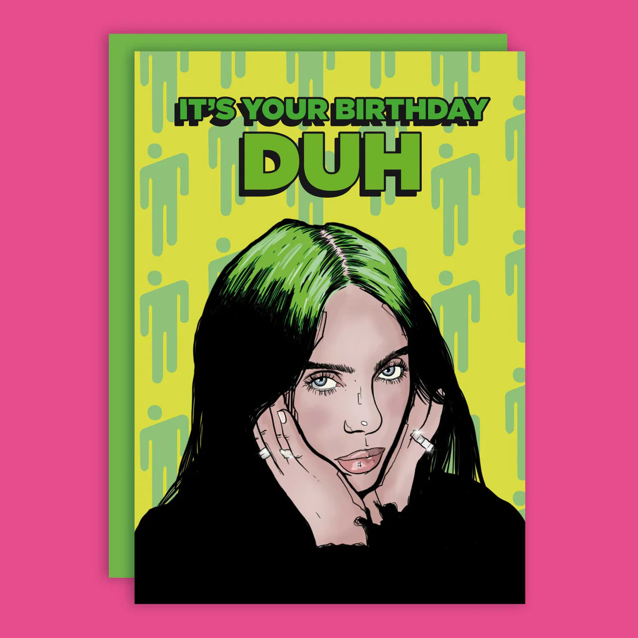 THE BILLIE DUH! GREETING CARD  - VIA IAMINHATELOVE | Only €4 | NOW AVAILABLE TO SHOP at IAMINHATELOVE 