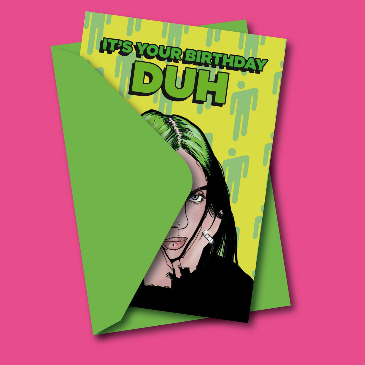 THE BILLIE DUH! GREETING CARD  - VIA IAMINHATELOVE | Only €4 | NOW AVAILABLE TO SHOP at IAMINHATELOVE 