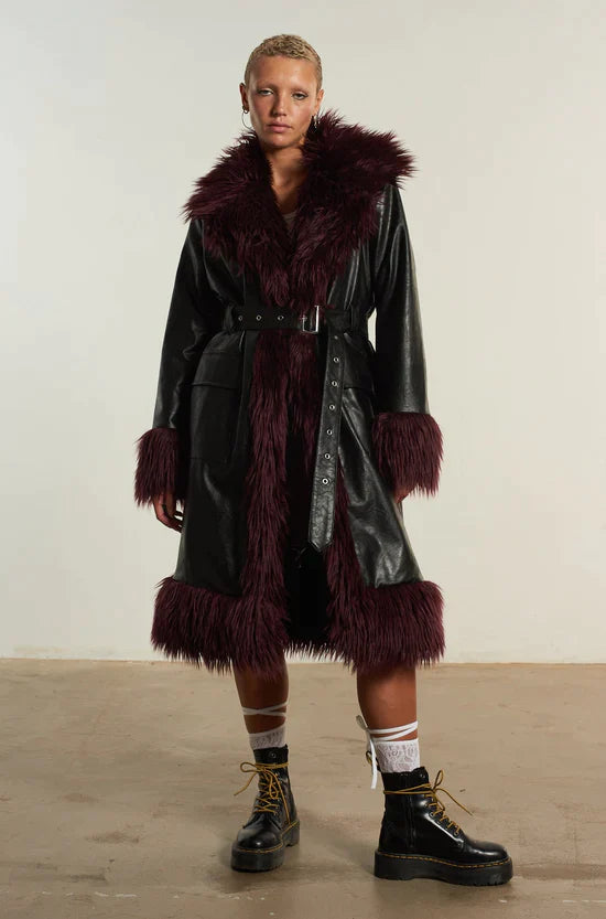 THE URSULA PU FAUX FUR COAT - EXCLUSIVE Coats & Jackets from THE RAGGED PRIEST - Just $175! SHOP NOW AT IAMINHATELOVE BOTH IN STORE FOR CYPRUS AND ONLINE WORLDWIDE