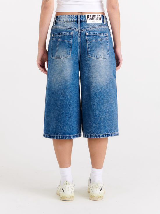 THE RELEASE SHORT - JORTS IN BLUE  - VIA THE RAGGED PRIEST | Only €63 | NOW AVAILABLE TO SHOP at IAMINHATELOVE