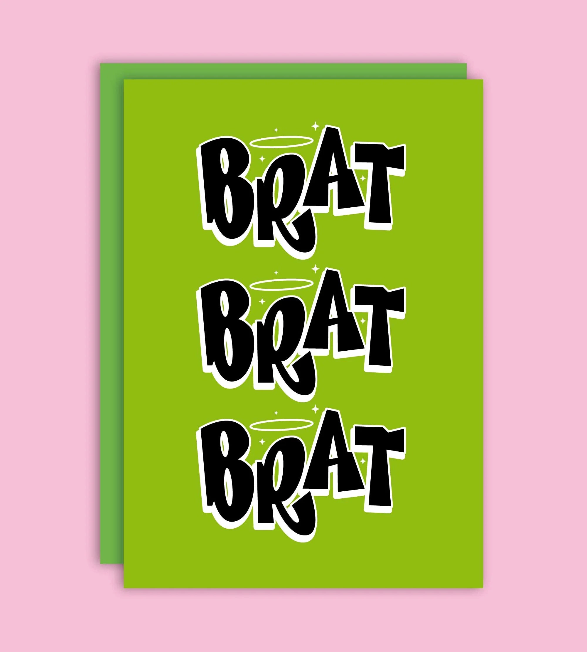 THE BRAT! BRAT! GREETING CARD  - VIA IAMINHATELOVE | Only €4 | NOW AVAILABLE TO SHOP at IAMINHATELOVE 