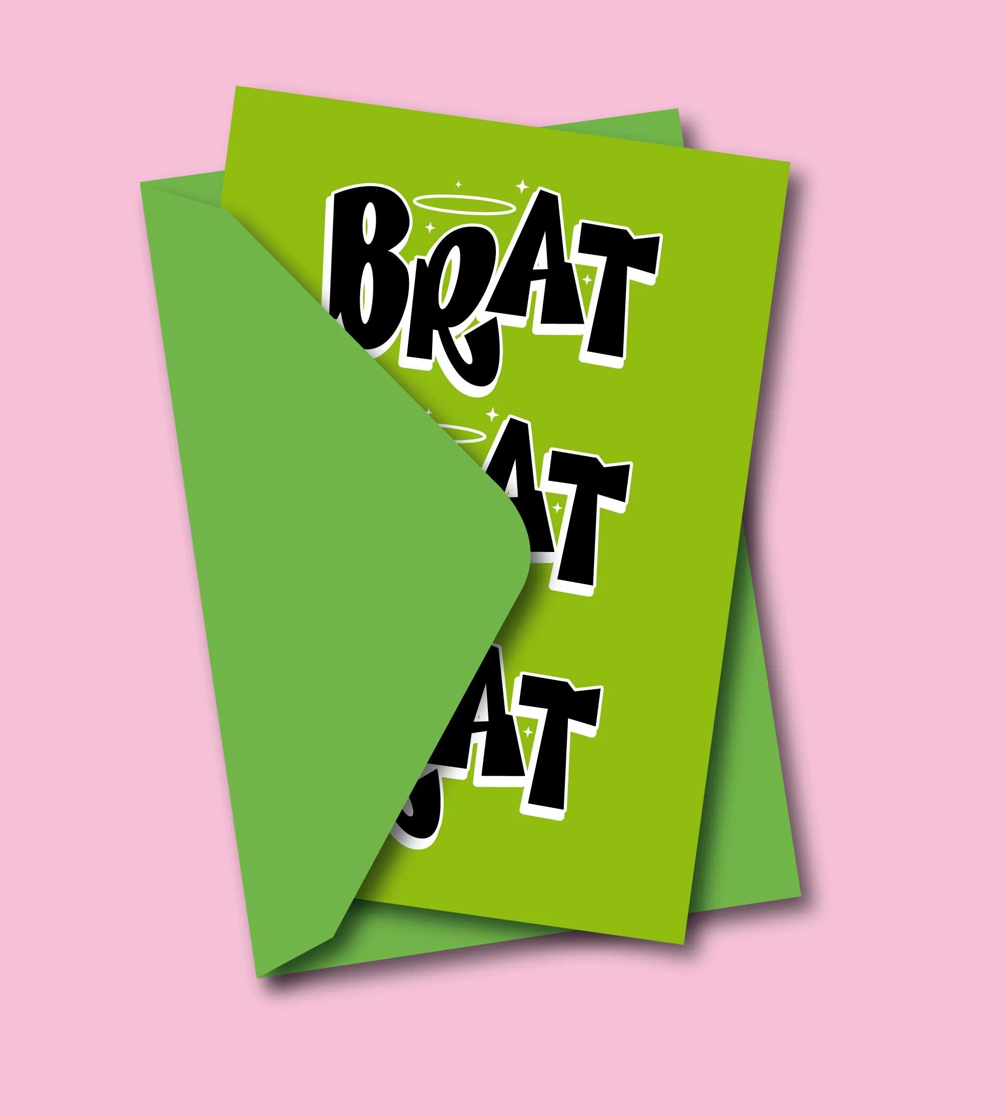 THE BRAT! BRAT! GREETING CARD  - VIA IAMINHATELOVE | Only €4 | NOW AVAILABLE TO SHOP at IAMINHATELOVE 