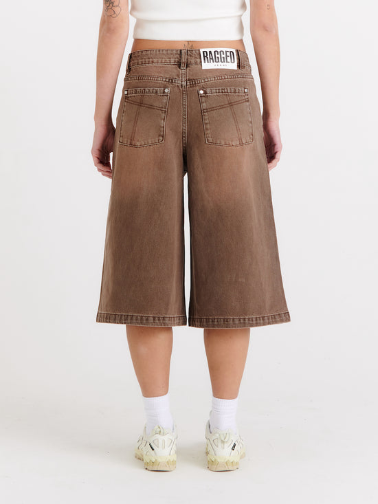 THE RELEASE SHORT - JORTS IN BROWN WASH  - VIA THE RAGGED PRIEST | Only €67 | NOW AVAILABLE TO SHOP at IAMINHATELOVE