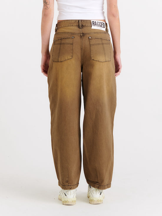 THE GOLIATH DENIM IN BROWN WASH  - VIA THE RAGGED PRIEST | Only €77.35 | NOW AVAILABLE TO SHOP at IAMINHATELOVE