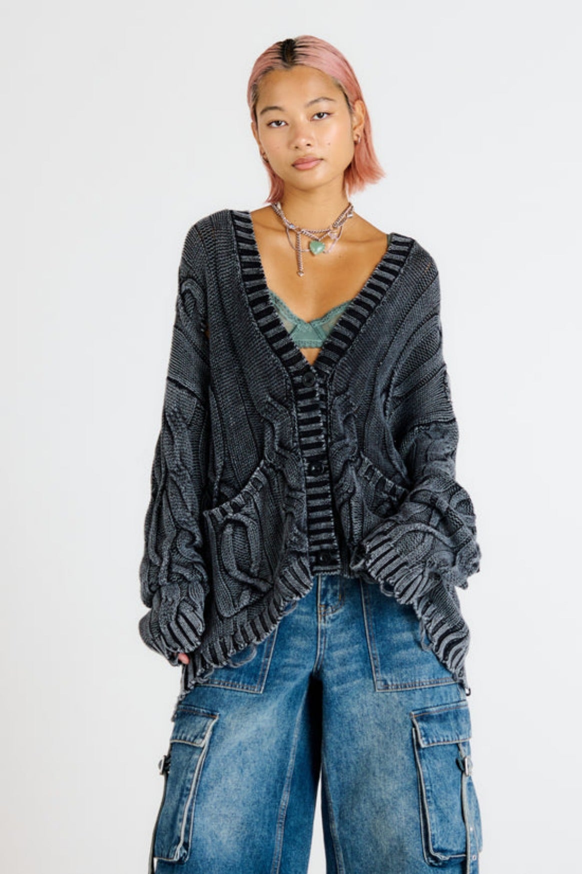 ECHO ACID WASH KNIT CARDIGAN - EXCLUSIVE Knitwear from THE RAGGED PRIEST - Just €91! SHOP NOW AT IAMINHATELOVE BOTH IN STORE FOR CYPRUS AND ONLINE WORLDWIDE @ IAMINHATELOVE.COM