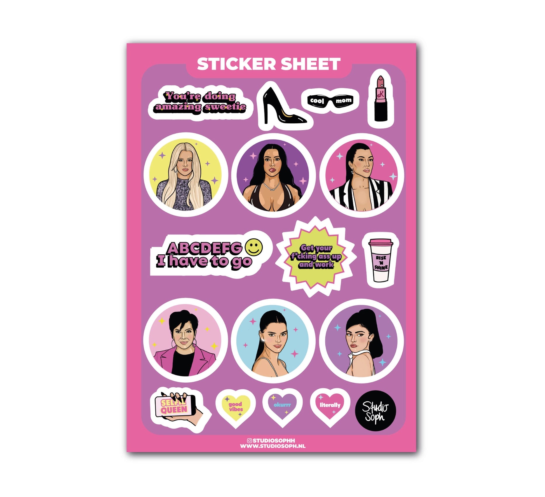 THE KEEPING UP WITH! STICKER SHEET  - VIA IAMINHATELOVE | Only €6 | NOW AVAILABLE TO SHOP at IAMINHATELOVE 