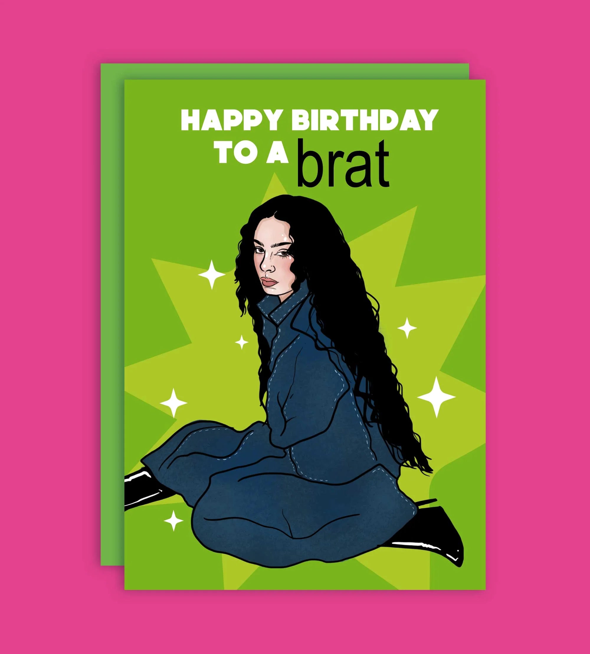 THE BDAY BRAT GREETING CARD  - VIA IAMINHATELOVE | Only €4 | NOW AVAILABLE TO SHOP at IAMINHATELOVE 