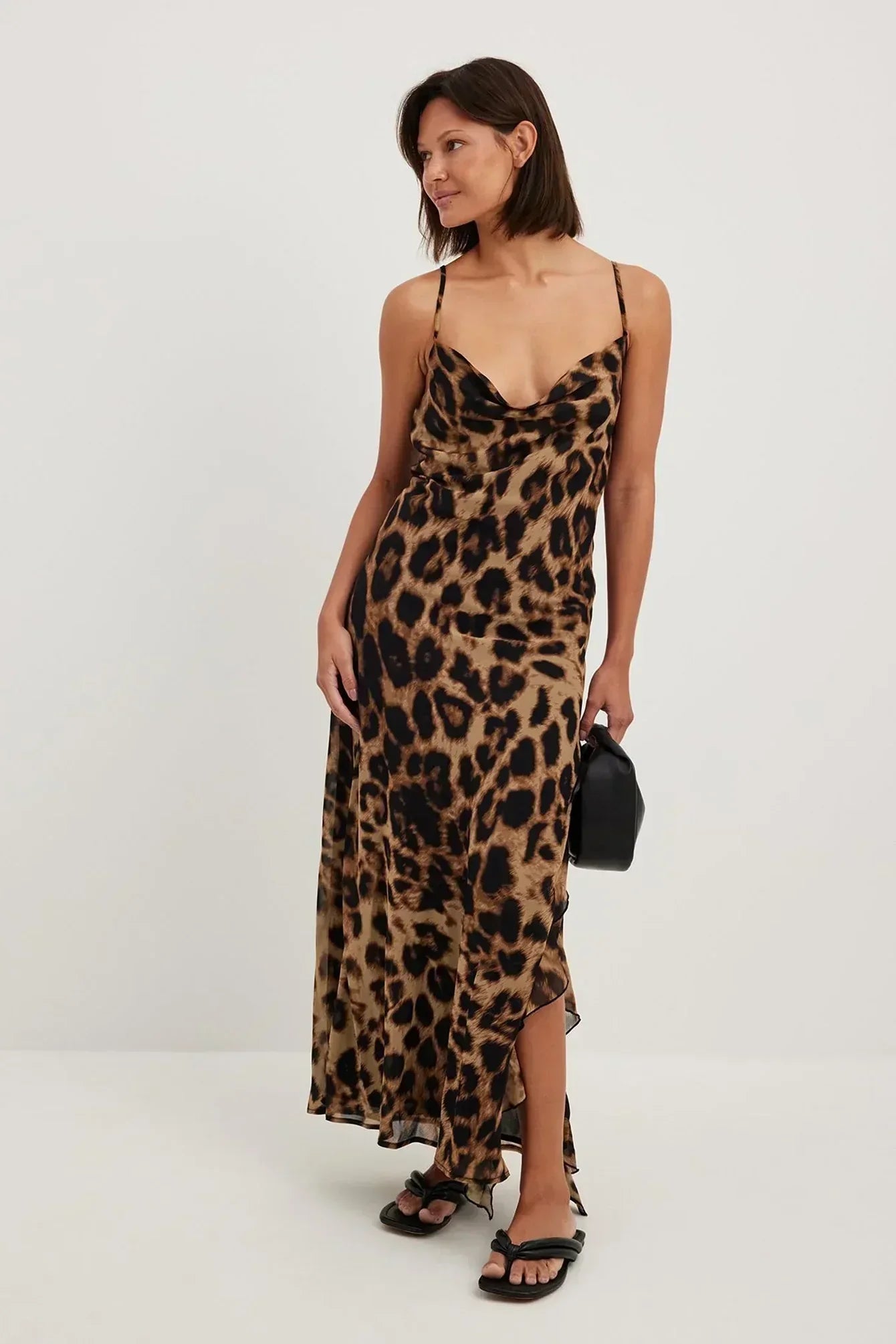 THE CHIFFON FRILL DETAIL MAXI DRESS - FAUX LEO - EXCLUSIVE Dresses from NA-KD - Just €60! SHOP NOW AT IAMINHATELOVE BOTH IN STORE FOR CYPRUS AND ONLINE WORLDWIDE @ IAMINHATELOVE.COM