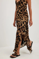 THE CHIFFON FRILL DETAIL MAXI DRESS - FAUX LEO - EXCLUSIVE Dresses from NA-KD - Just $68.00! SHOP NOW AT IAMINHATELOVE BOTH IN STORE FOR CYPRUS AND ONLINE WORLDWIDE