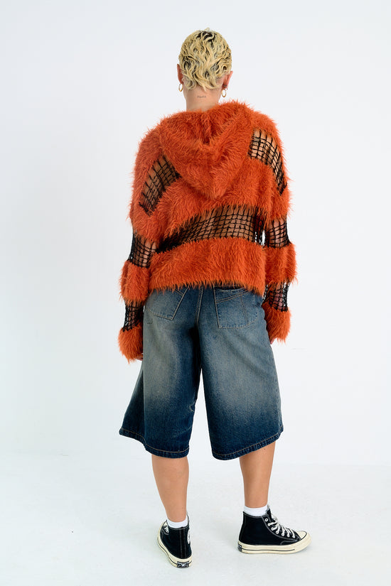 THE CORRUPTION FLUFFY STRIPE HOODIE  - VIA THE RAGGED PRIEST | Only €74 | NOW AVAILABLE TO SHOP at IAMINHATELOVE