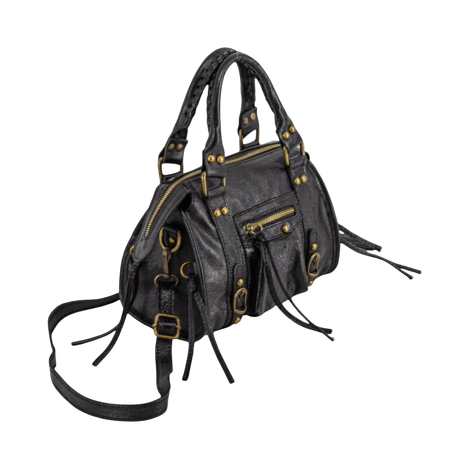 THE MINI ROXY CITY LEATHER BAG - IRIDESCENT BLACK  - VIA CURATED BY | Only €99 | NOW AVAILABLE TO SHOP at IAMINHATELOVE 