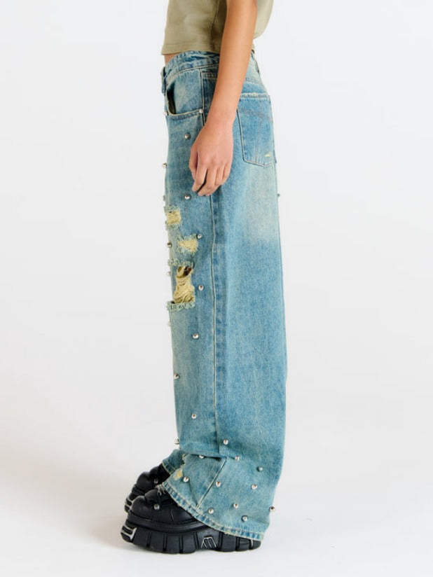 DIRTY WASH DISTRESSED RELEASE DENIM  - VIA THE RAGGED PRIEST | Only €84 | NOW AVAILABLE TO SHOP at IAMINHATELOVE
