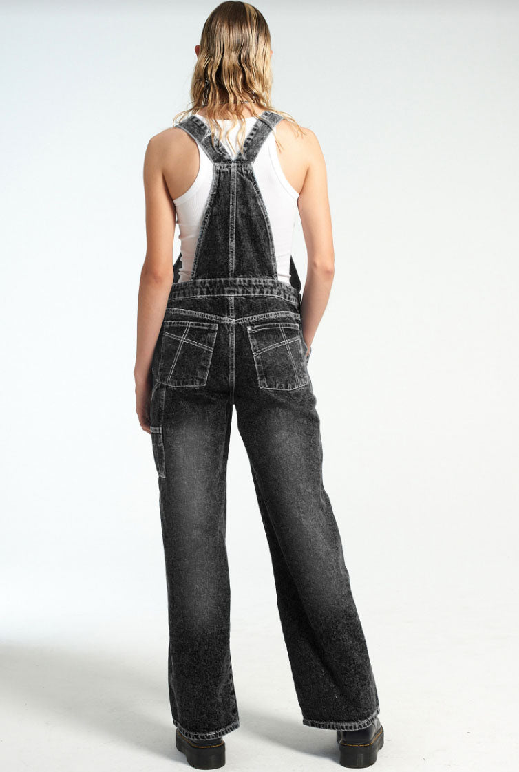 THE RELEASE DENIM DUNGAREES - BLACK WASH  - VIA THE RAGGED PRIEST | Only €89 | NOW AVAILABLE TO SHOP at IAMINHATELOVE