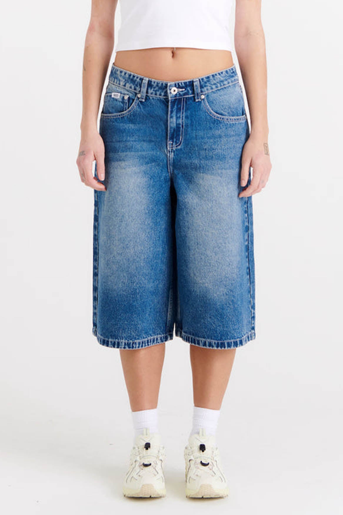 THE RELEASE SHORT - JORTS IN BLUE  - VIA THE RAGGED PRIEST | Only €63 | NOW AVAILABLE TO SHOP at IAMINHATELOVE