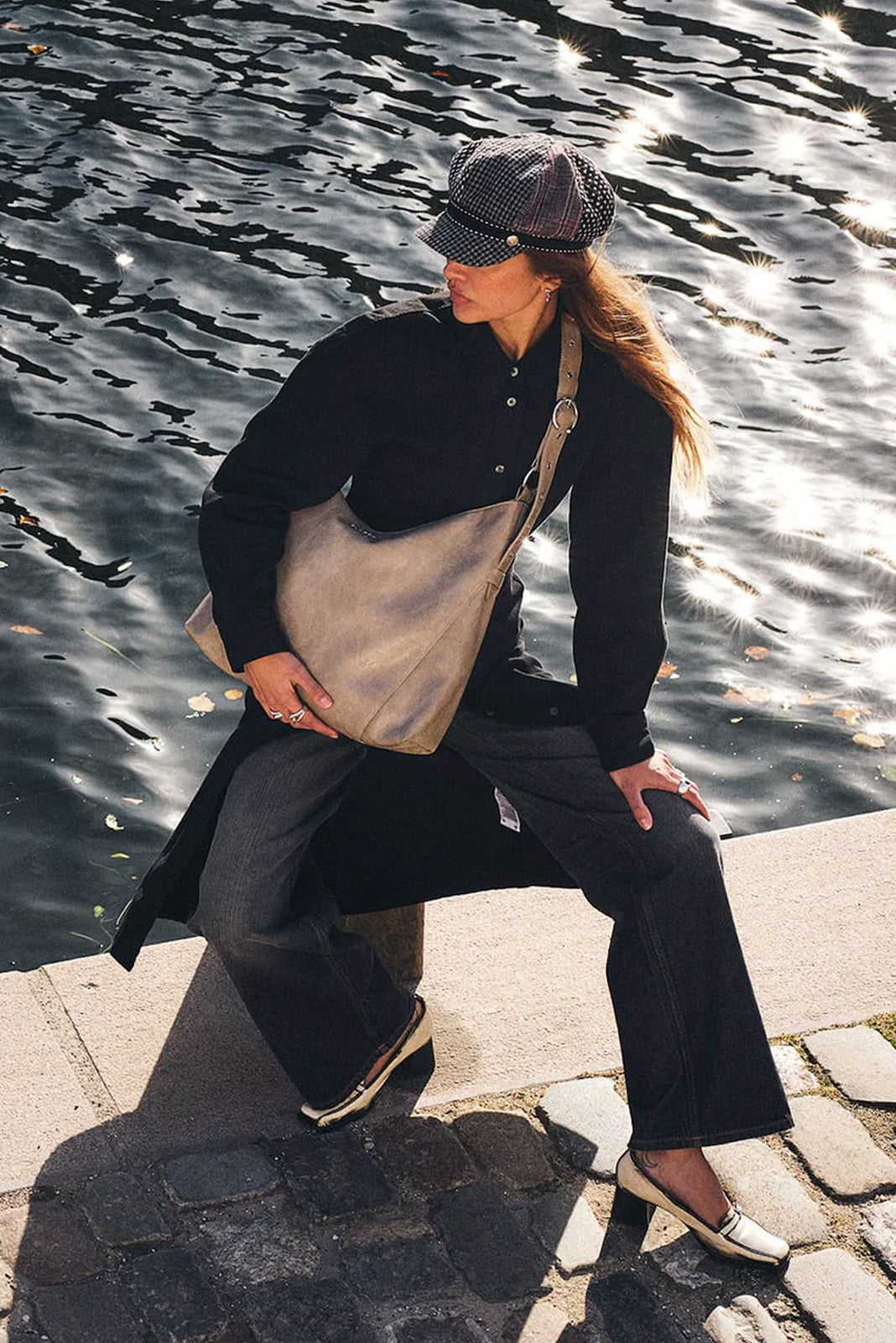 THE ELLIE CROSSBODY BAG - ELEPHANT GREY  - VIA SILFEN STUDIO | Only €99 | NOW AVAILABLE TO SHOP at IAMINHATELOVE 